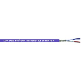 1 Reel of 100 M - Lapp UNITRONIC BUS PB Data Cable, 2 Cores, 0.64 mm², Screened, 100m, Purple PVC Sheath, 19 AWG