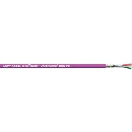 1 Reel of 100 M - Lapp UNITRONIC BUS PB Data Cable, 2 Cores, 0.64 mm², Screened, 100m, Purple PVC Sheath, 19 AWG