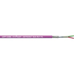 1 Reel of 100 M - Lapp UNITRONIC BUS PB Data Cable, 2 Cores, 0.64 mm², Screened, 100m, Purple PVC Sheath, 19 AWG