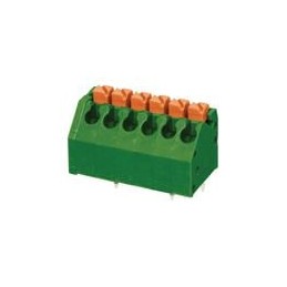 10 pcs : TBL002A-350-06GR-2OR - Fixed Terminal Blocks Terminal block, screwless, 3.50, 45, 6 poles, green w orange tab