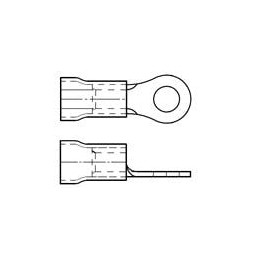 10 pcs : 19071-0149 - Terminals RING-TRM 08AWG 1/4 VYL RED