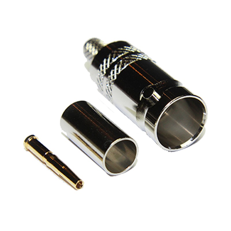 1 pcs - COAX Connectors, jack Cable Mount BNC Connector, 75Ω, Crimp Termination, Straight Body