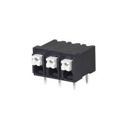 10 pcs : TBLH10-500-03BK - Fixed Terminal Blocks Terminal block, screwless, High Temp, 5.00, Horizontal, 3, Black w Gray Button