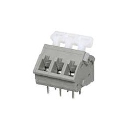 10 pcs : TBL005A-500-03GY-2WT - Fixed Terminal Blocks Terminal block, screwless, 5.00, 45, 3, Gray w White Button