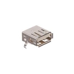 10 pcs : KUSBX-SMT-AS1N-W30 - USB Connectors A TYPE SMT RECPT WHITE 30u GOLD