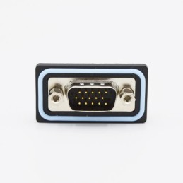 1 pcs - Norcomp HDF 15 Way Vertical Solder D-sub Connector Plug, 2.29mm Pitch, with 4-40 Boardlocks