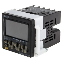 1 pcs - Omron H5CX Series Panel Mount Timer Relay, 12 - 24 V dc, 24V ac, 2-Contact, 0.001 s - 9999h
