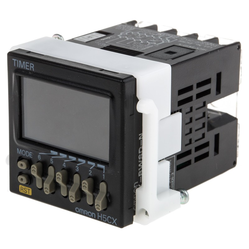 1 pcs - Omron H5CX Series Panel Mount Timer Relay, 12 - 24 V dc, 24V ac, 2-Contact, 0.001 s - 9999h
