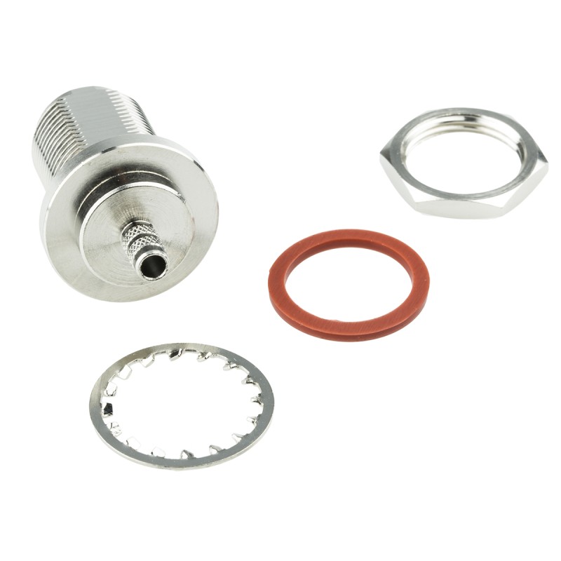 1 pcs - Amphenol, jack Panel Mount N Connector, 50Ω, Crimp Termination, Straight Body