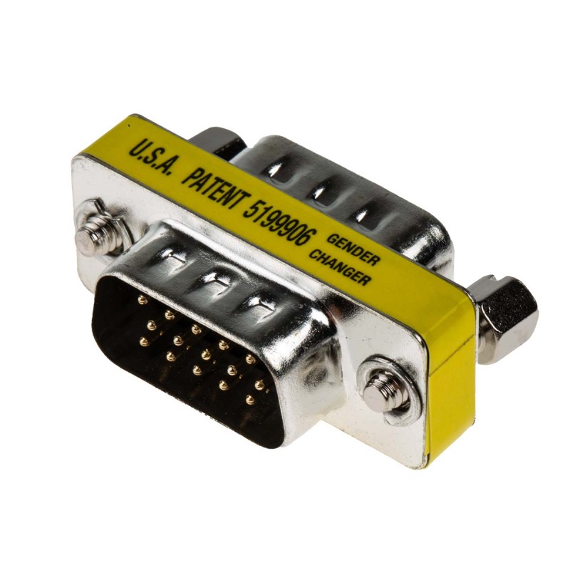 1 pcs - RS PRO D Sub Adapter Male 15 Way D-Sub to Male 15 Way D-Sub