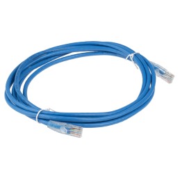 1 pcs - RS PRO Cat5e Male RJ45 to Male RJ45 Ethernet Cable, U/UTP, Blue PVC Sheath, 3m