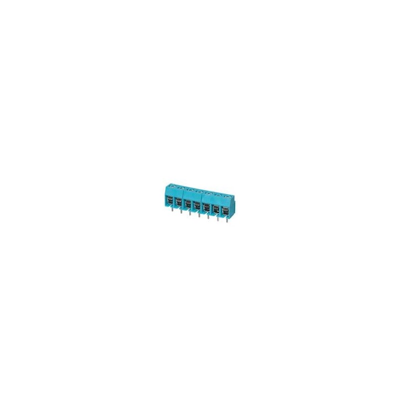 10 pcs : TB003-500-P07BE - Fixed Terminal Blocks Terminal block, screw type, 5.00 , horizontal, 7 poles, CUI Blue, Philip's head