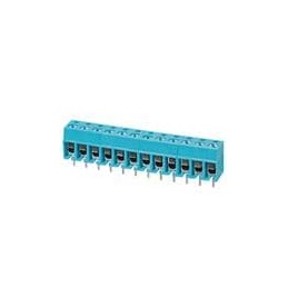 10 pcs : TB001-500-12BE - Fixed Terminal Blocks Terminal block, screw type, 5.00 , horizontal, 12 poles, CUI Blue, slotted screw