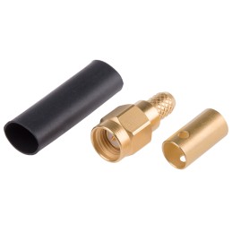 1 pcs - Radiall Straight 50Ω Cable Mount SMA Connector, Crimp Termination RG141, RG58