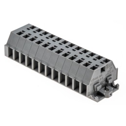 1 pcs - Wago 260 Series Grey Terminal Strip, 1.5mm², Single-Level, Cage Clamp Termination