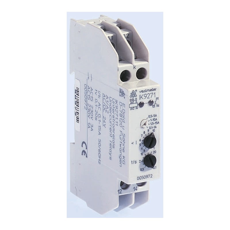 1 pcs - Dold Current Monitoring Relay, 1 Phase, SPDT, DIN Rail