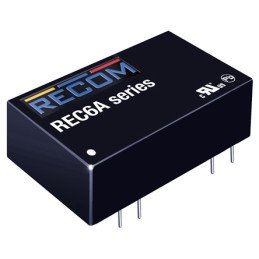 1 Tube of 15 - Recom REC6A DC-DC Converter, 5V dc/ 1.2A Output, 18 - 36 V dc Input, 6W, Through Hole, +65°C Max Temp -40°C Min