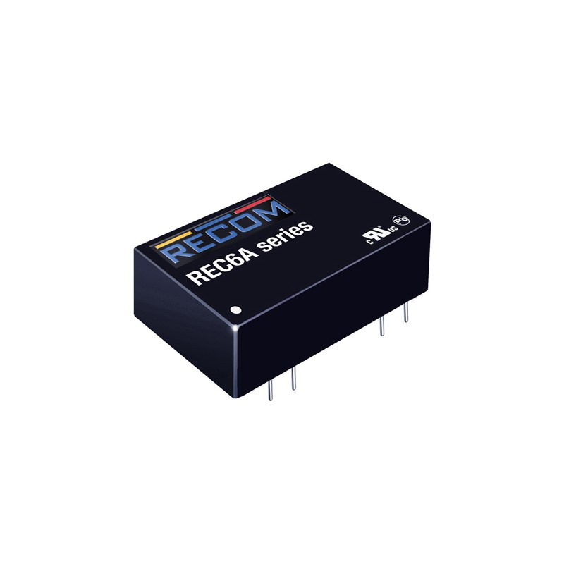 1 Tube of 15 - Recom REC6A DC-DC Converter, 5V dc/ 1.2A Output, 18 - 36 V dc Input, 6W, Through Hole, +65°C Max Temp -40°C Min