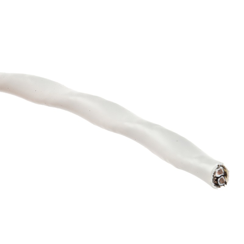 1 Reel of 100 M - TE Connectivity Twisted Pair Data Cable, 1 Pairs, 0.6 mm², 2 Cores, 20 AWG, Screened, 100m, White Sheath