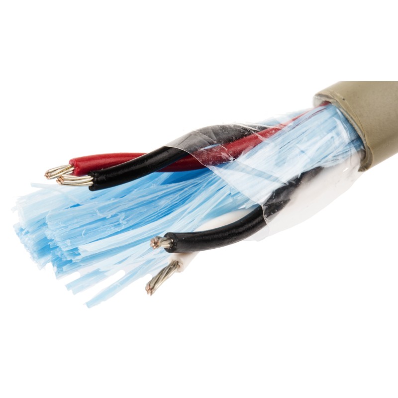 1 Reel of 100 M - Alpha Wire Twisted Pair Data Cable, 2 Pairs, 0.23 mm², 4 Cores, 24 AWG, Unscreened, 100m, Grey Sheath