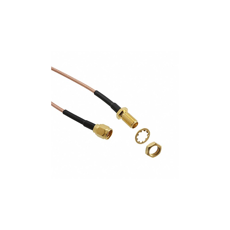 1 pcs - Cinch 415 Series Male SMA to Female SMA Coaxial Cable, 304.8mm, RG316 Coaxial, Terminated