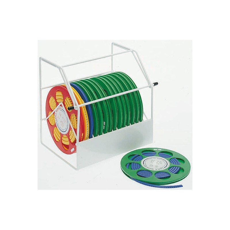 1 Reel of 1000 - HellermannTyton Helagrip Slide On Cable Markers, Black on White, Pre-printed 'T', 2 - 5mm Cable