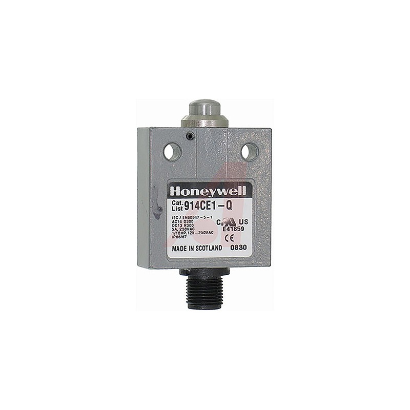 1 pcs - Honeywell 914CE Series Plunger Limit Switch, NO/NC, IP66, IP67, IP68, SPDT, Die Cast Zinc Housing, 250V ac Max, 5A Max