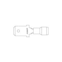 10 pcs : 66025-2 - Terminals 12-10 PIDG TAB