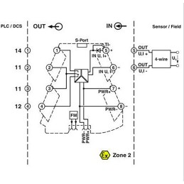 1 pcs - Phoenix Contact MINI MCR-2-UI-REL-PT Series Signal Conditioner, ATEX
