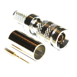 1 pcs - COAX Connectors, Plug Cable Mount 1.0/2.3 Connector, 75Ω, Crimp Termination, Straight Body