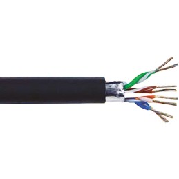 1 Reel of 152 M - Alpha Wire Cat5e Ethernet Cable, F/UTP, Black TPE Sheath, 152m