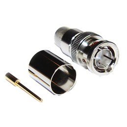 1 pcs - COAX Connectors, Plug Cable Mount BNC Connector, 75Ω, Crimp Termination, Straight Body