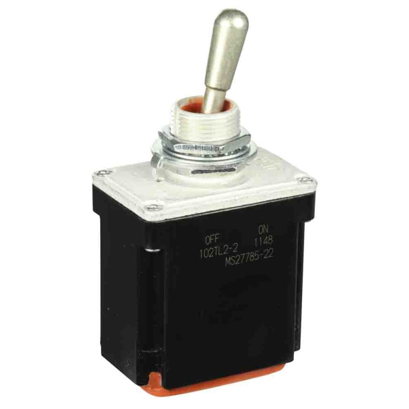 1 pcs - Honeywell Toggle Switch, Panel Mount, (On)-Off, 2RT, Screw Terminal