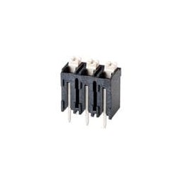 10 pcs : TBLH10V-508-02BK - Fixed Terminal Blocks Screwless, High Temperature,Vertical, 5.08 mm pitch, Black with Gray Button