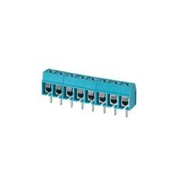 10 pcs : TB002-500-08BE - Fixed Terminal Blocks Terminal block, screw type, 5.00 , horizontal, 8 poles, CUI Blue, slotted screw,