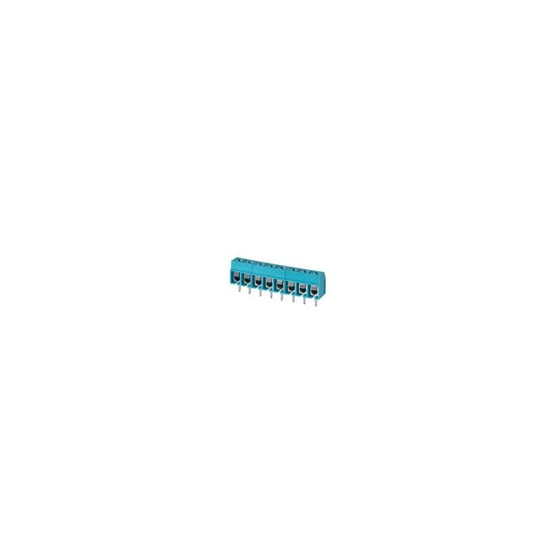 10 pcs : TB002-500-08BE - Fixed Terminal Blocks Terminal block, screw type, 5.00 , horizontal, 8 poles, CUI Blue, slotted screw,