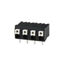 10 pcs : TBLH10-500-04BK - Fixed Terminal Blocks Terminal block, screwless, High Temp, 5.00, Horizontal, 4, Black w Gray Button