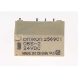 1 pcs - Omron PCB Mount Signal Relay, 24V dc Coil, 2A Switching Current, DPDT