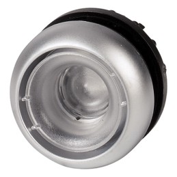 1 pcs - Eaton RMQ Titan M22 Series Silver Maintained Push Button, 22mm Cutout, IP67