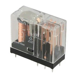 1 pcs - Omron PCB Mount Non-Latching Relay, 5V dc Coil, 3A Switching Current, DPDT