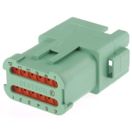 1 pcs - Deutsch, DT Automotive Connector Socket 12 Way, Crimp Termination