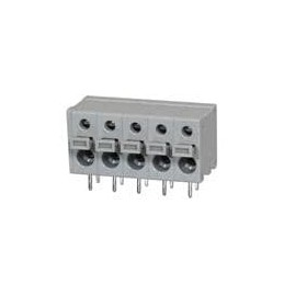 10 pcs : TBL009-500-05GY-2GY - Fixed Terminal Blocks Terminal block, screwless, 5.00, Horizontal, 5, Gray w Gray Button