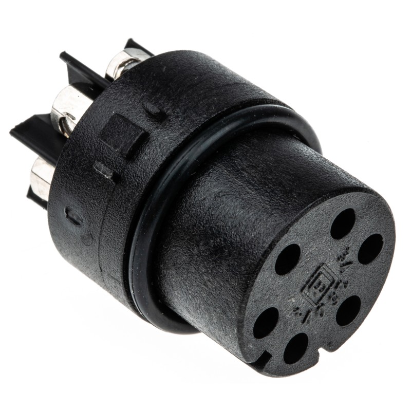 1 pcs - Female Connector Insert 6 Way for use with Mini Buccaneer Connector