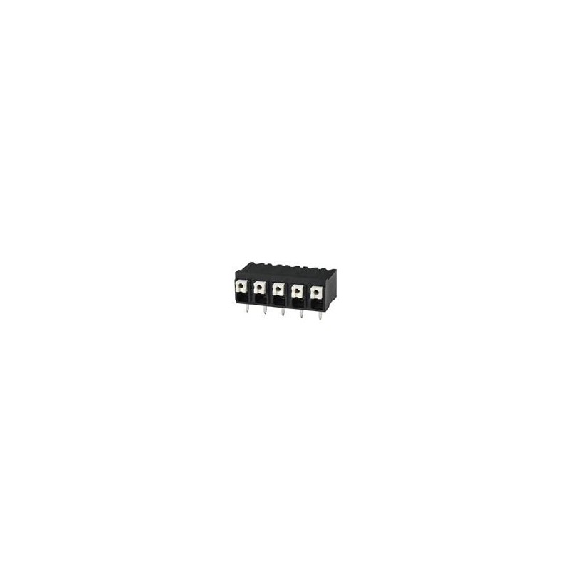 10 pcs : TBLH10-500-05BK - Fixed Terminal Blocks Terminal block, screwless, High Temp, 5.00, Horizontal, 5, Black w Gray Button