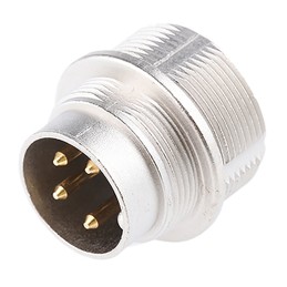 1 pcs - Lumberg 4 Pole Din Plug, DIN EN 60529, 5A, 250 V ac IP68, Male, Wall Mount
