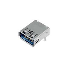10 pcs : GSB311A41EU - USB Connectors USB 3.0 Type A Recpt Reverse Type Blue