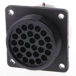 1 pcs - ITT Cannon Circular Connector, 28 Contacts, Panel Mount, Socket, Female, IP65, Trident Ringlock Series