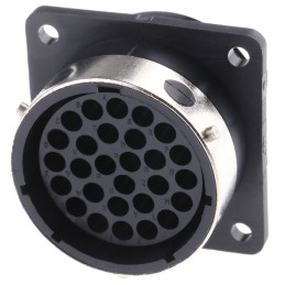 1 pcs - ITT Cannon Circular Connector, 28 Contacts, Panel Mount, Socket, Female, IP65, Trident Ringlock Series