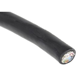 1 Reel of 30 M - Alpha Wire Xtra-Guard 4 Control Cable, 6 Cores, 0.81 mm², ECO, Screened, 30m, Black TPE Sheath, 18 AWG