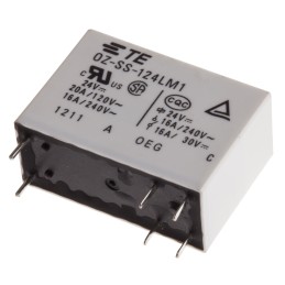 1 pcs - TE Connectivity PCB Mount Power Relay, 24V dc Coil, 16A Switching Current, SPST